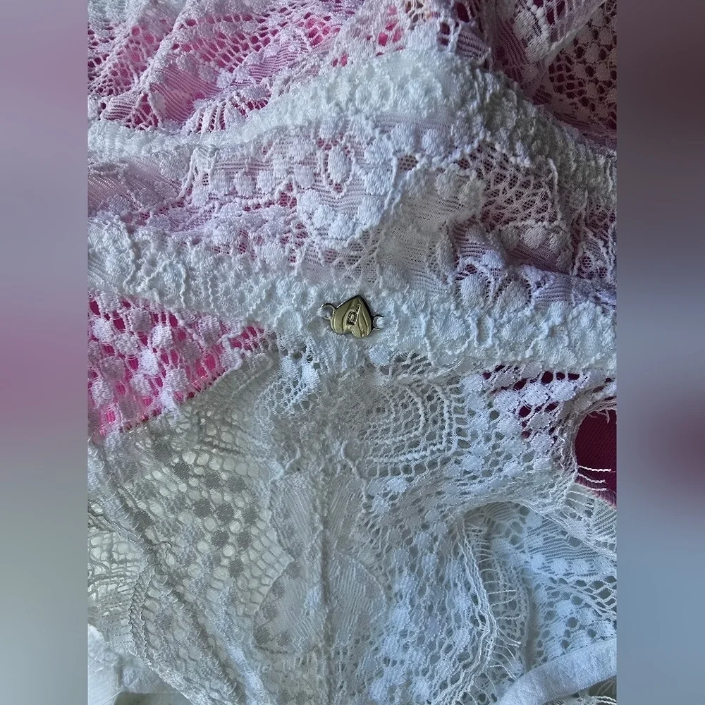 Victoria Secret Pink White Lace Bralette size S